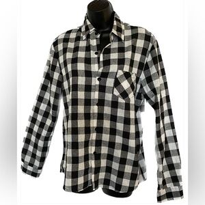 Kesimo BLK/WHT Checkered Long Sleeve, L Fall Sale